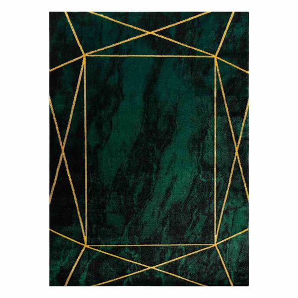 RUG/LU/ESTEMA/MARBLE2/BOTTLEGREEN+GOLD/140x190 zdjęcie 1