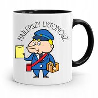Kubek Czarny Dla Listonosza Najlepszy Listonosz Z Nadrukiem Ze Zdjęciem