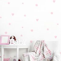 Naklejki Zestaw Pastelowe Kształty DK146 233 pudrowy różowy