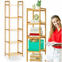 Regał stojak łazienkowy półka bambusowa regał drabinkowy uniwersalny