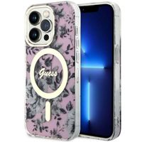 Guess GUHMP14XHCFWSP iPhone 14 Pro Max 6.7" różowy/pink hardcase Flower