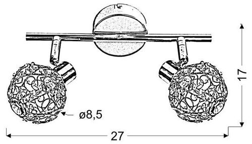 Collar listwa 2x40W G9 chrom na Arena.pl