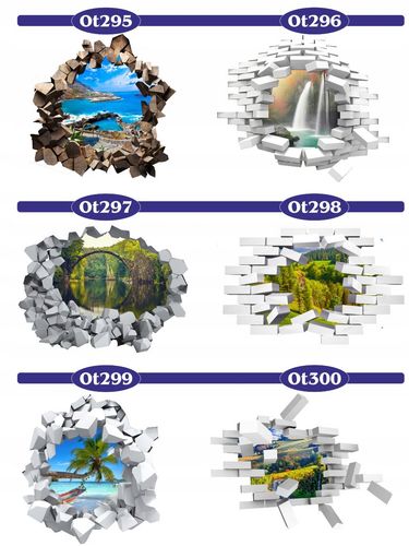 Naklejka samoprzylepna dziura 3D wodospad woda na Arena.pl