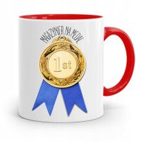 Kubek Czerwony Dla Magazyniera Na Medal Prezent Z Nadrukiem Ze Zdjęciem