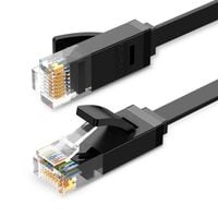 Płaski kabel sieciowy UGREEN NW102 Ethernet RJ45, Cat.6, UTP, 8m (czarny)