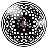 Zegar ścienny z płyty winylowej Mandala 605.14