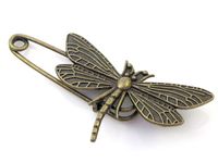 (Q) AGRAFKA ozdobna BROSZKA antyczny brąz A002-J01