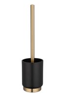 Szczotka WC łazienkowa INSTILO czarna ze złotem wykręcana końcówka