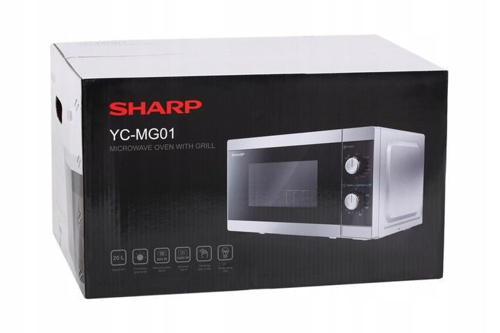 Kuchenka mikrofalowa wolnostojąca Sharp 800W grill 1000W 20L zdjęcie 2