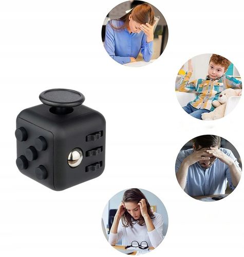 4X HAND CUBE KOSTKA ANTYSTRESOWA FIDGET CUBE TOYS przyciski pokrętła w dłoń na Arena.pl