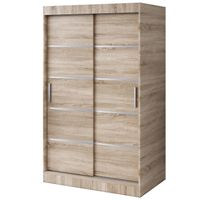 Szafa Przesuwna 120cm NINA Dąb Sonoma Garderoba 2 wnętrza