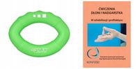 Ściskacz do dłoni 4FIZJO zielony + poradnik Ćwiczenia dłoni i nadgarstka