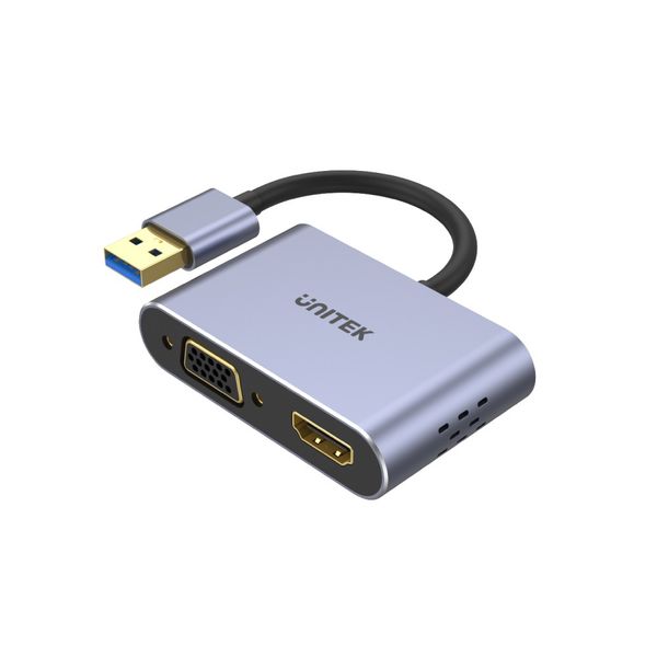 Unitek Adapter USB na HDMI i VGA, FullHD zdjęcie 1