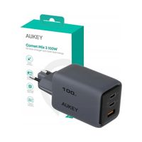 ŁADOWARKA SIECIOWA AUKEY podróżna kompaktowa 100W 1x USB-A 2x USB-C GaN
