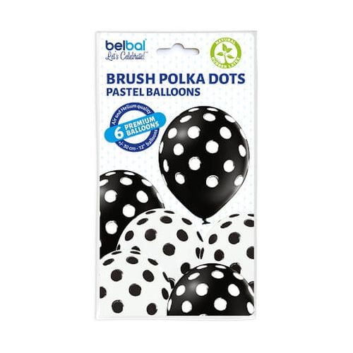 Balony Brush polka dots 6szt na Arena.pl