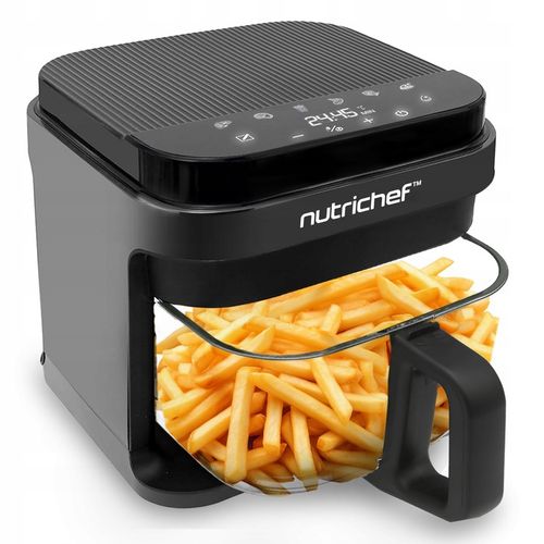 AIR FRYER FRYTKOWNICA BEZTŁUSZCZOWA 5,5L 8 PROGRAMÓW NUTRICHEF CZARNA na Arena.pl