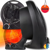 TERMOWENTYLATOR FARELKA GRZEJNIK ELEKTRYCZNY 2000W 3 POZIOMY Z TERMOSTATEM