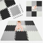 MATA PIANKOWA PUZZLE MATA EDUKACYJNA 90x90cm 9szt.