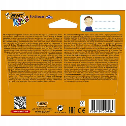 Kredki Bic Kids 12Kol/90Mm Plastidecor 0789 na Arena.pl