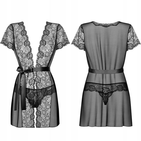 Prześwitujący szlafrok, peniuar S/M zdjęcie 8