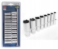 HOGERT ZESTAW KLUCZY NASADOWYCH NASADEK DŁUGICH 1/2 10-24 mm 8SZTUK HT4R050