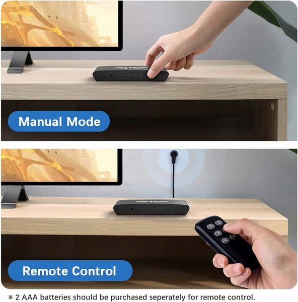 ROZDZIELACZ PRZEŁĄCZNIK SWITCH 3x HDMI 4K FULL HD zdjęcie 7