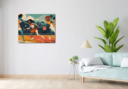 Obraz 90x70cm Mistrzynie Kortu na Arena.pl