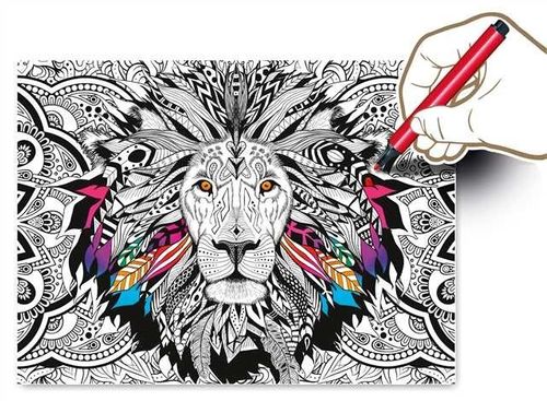 Clementoni 500 elementów 3D Color Therapy Lew na Arena.pl