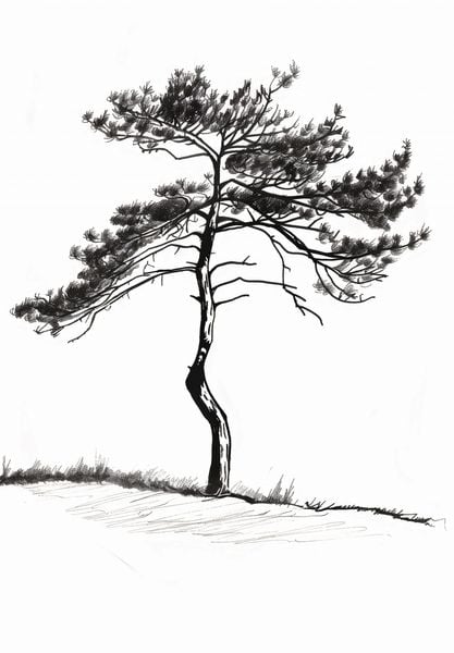 Plakat 68x98cm Samotna Sosna zdjęcie 1