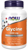 NOW Foods Glycine Sen Wyciszenie Pamięć CZYSTA GLICYNA 1000mg 100 vegekaps