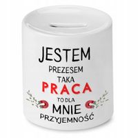 Dla Prezesa Viceprezesa Skarbonka Jestem Prezesem Z Nadrukiem Ze Zdjęciem