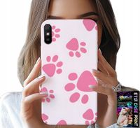 ETUI DO XIAOMI REDMI 9A - RÓŻOWE PSIE ŁAPKI, PLECKI, OBUDOWA CASE