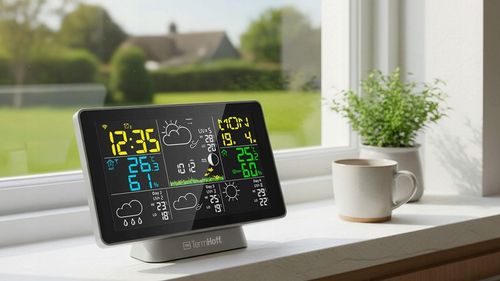 Stacja Pogody WiFi TUYA TermHoff TH-WS7 Barometr Alarm Zegar J. Polski na Arena.pl