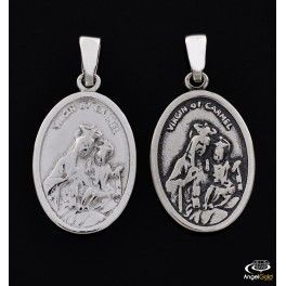 SREBRNY DWUSTRONNY MEDALIK SZKAPLERZ Z MATKĄ BOSKĄ I JEZUSEM SREBRO PRÓBY 925 na Arena.pl