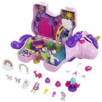 POLLY POCKET JEDNOROŻEC WALIZKA PINIATA UNICORN PARTY ZESTAW FIGURKI GVL88