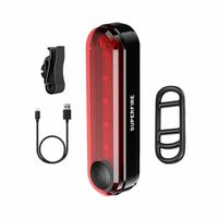 tylna lampka rowerowa superfire btl01, usb, 230mah