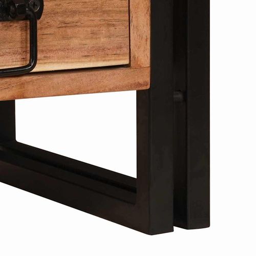 Szafka pod umywalkę z szufladą Lite drewno akacjowe i żelazo na Arena.pl