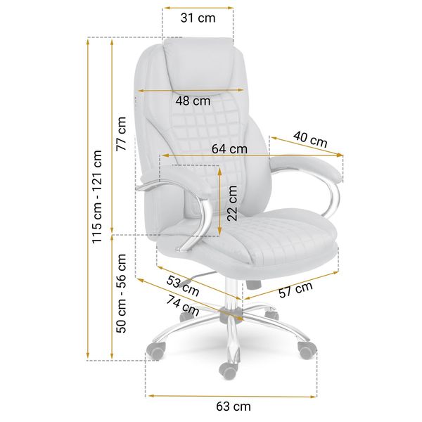 Fotel biurowy Sofotel Batory - jasno szary zdjęcie 11