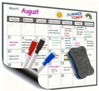 PLANER NA LODÓWKĘ MIESIĘCZNY Kalendarz magnetyczny Tablica + Gąbka