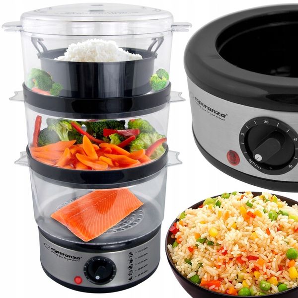 PAROWAR ELEKTRYCZNY URZĄDZENIE DO GOTOWANIA NA PARZE DO WARZYW RYB zdjęcie 11