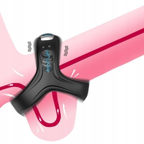 WIBRUJĄCY PIERŚCIEŃ RING NA PENISA I JĄDRA 10 FUNKCJI WIBRACJI COCK RING na Arena.pl