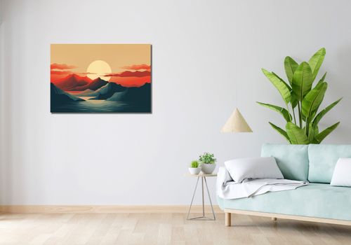 Obraz 90x60cm Zachód Słońca nad Górami na Arena.pl