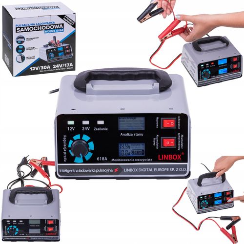 PROSTOWNIK SAMOCHODOWY DO AKUMULATORÓW 24V 12V 30A na Arena.pl