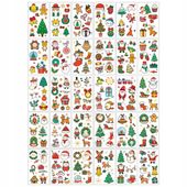 Tatuaże zmywalne 30x Świąteczne Mikołaj Boże Narodzenie 30 arkuszy