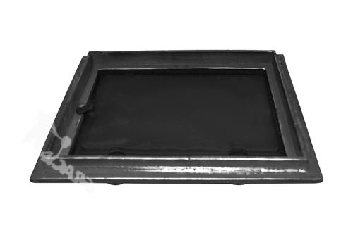 DRZWI D2 LEWE - 33X38 CM + TERMOMETR 0-500°C żeliwne do pieca piecowe kaflowe na Arena.pl