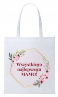 Dla Mamy Mamusi Prezent Torba Eco Biała Shopper Z Nadrukiem Ze Zdjęciem