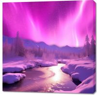 Obraz 100x100cm Aurora Nad Niebiem