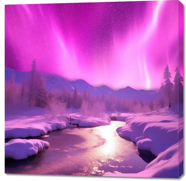 Obraz 100x100cm Aurora Nad Niebiem zdjęcie 1