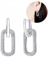 Kolczyki srebrne angielskie kolczyki srebro próba 925 dla kobiety rodowane