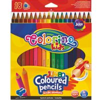KREDKI OŁÓWKOWE JUMBO 18 KOLORÓW 15554PTR COLORINO 5907690815554